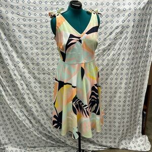 Modcloth Hutch 16 Vacation Tropical Fit and Flare Sleeveless Dress